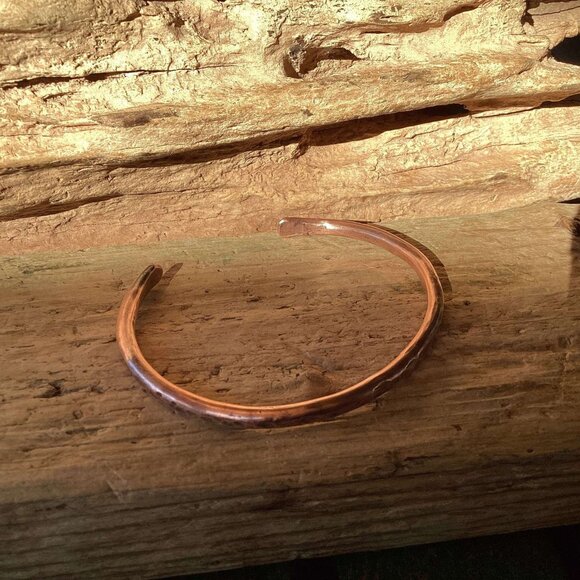 Copper Hammered Cuff Bracelet - Picture 1 of 5